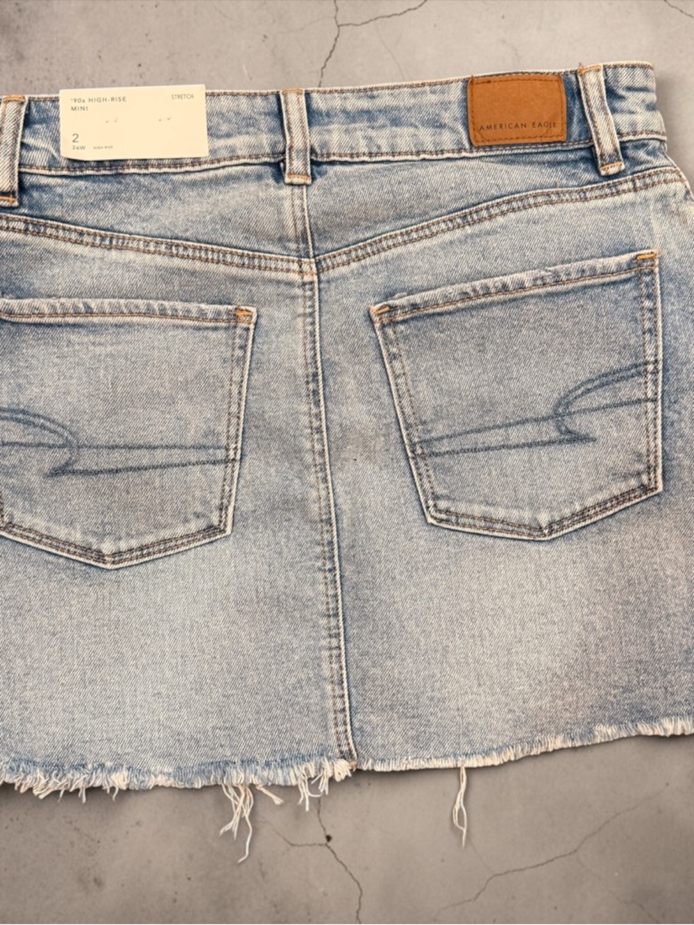 American Eagle Outfitters Light Blue Denim Mini Skirt Size 2 NWT